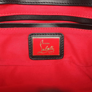 Secondhand Christian Louboutin Sweet Charity Scarabe Spike Black Leather clutchbag | stylenewstar