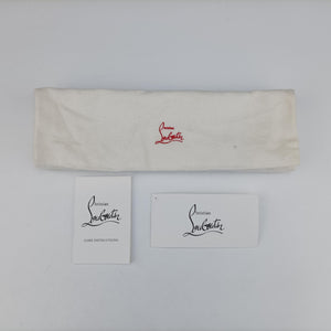 Secondhand Christian Louboutin Sweet Charity Scarabe Spike Black Leather clutchbag | stylenewstar