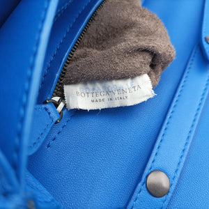 Pre-owned Bottega Veneta Intrecciato Blue lambskin shoulderbag | stylenewstar