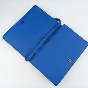 Pre-owned Bottega Veneta Intrecciato Blue lambskin shoulderbag | stylenewstar