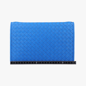 Pre-owned Bottega Veneta Intrecciato Blue lambskin shoulderbag | stylenewstar