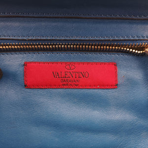 Pre-owned Valentino Rockstud Blue Leather shoulderbag | stylenewstar