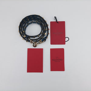 Pre-owned Valentino Rockstud Blue Leather shoulderbag | stylenewstar