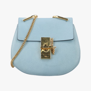 Pre-owned Chloe DREW Blue Leather shoulderbag | stylenewstar