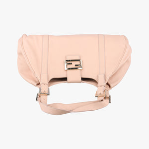 Pre-owned Fendi Mamma Baguette Pink Leather 8BR463 clutchbag | stylenewstar