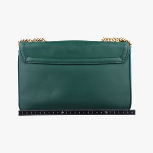 Pre-owned Gucci Rajah Green Leather 537241 shoulderbag | stylenewstar