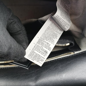 Pre-owned VERSACE Palazzo Empire Black Leather shoulderbag | stylenewstar