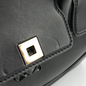 Pre-owned VERSACE Palazzo Empire Black Leather shoulderbag | stylenewstar