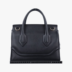 Pre-owned VERSACE Palazzo Empire Black Leather shoulderbag | stylenewstar