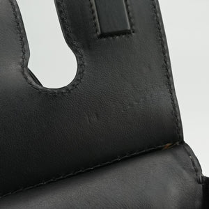 Pre-owned VERSACE Palazzo Empire Black Leather shoulderbag | stylenewstar