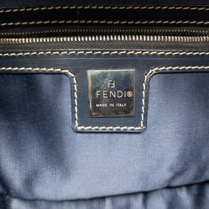 Secondhand Fendi Baguette Navy Jacquard 26424 shoulderbag | stylenewstar