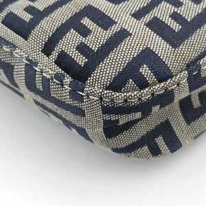 Secondhand Fendi Baguette Navy Jacquard 26424 shoulderbag | stylenewstar
