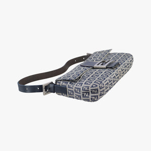 Secondhand Fendi Baguette Navy Jacquard 26424 shoulderbag | stylenewstar