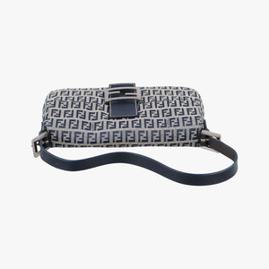 Secondhand Fendi Baguette Navy Jacquard 26424 shoulderbag | stylenewstar