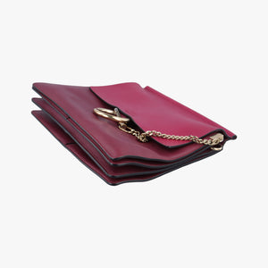 Pre-owned Chloe FAYE Burgundy Leather shoulderbag | stylenewstar