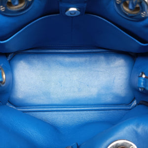 Pre-owned Christian Dior Diorissimo Blue Leather shoulderbag | stylenewstar