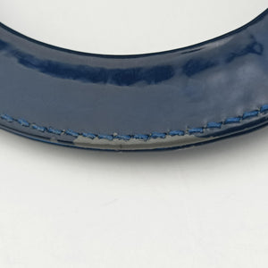 Pre-owned Christian Dior Diorissimo Blue Leather shoulderbag | stylenewstar