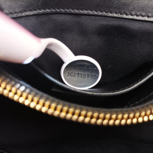 Pre-owned Yves Saint Laurent COLLEGE Black Leather x Suede 428056 shoulderbag | stylenewstar