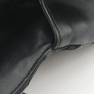 Pre-owned Yves Saint Laurent COLLEGE Black Leather x Suede 428056 shoulderbag | stylenewstar