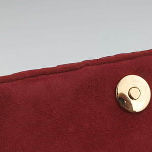 Vintage Christian Dior Lady Dior Red Lambskin shoulderbag | stylenewstar