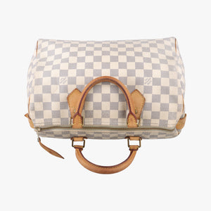 Pre-owned Louis Vuitton Speedy 30 Azur Damier Canvas N41533 handbag | stylenewstar