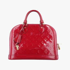 Pre-owned Louis Vuitton Alma PM pomme d'amour Vernis M90096 handbag | stylenewstar