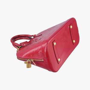 Pre-owned Louis Vuitton Alma PM pomme d'amour Vernis M90096 handbag | stylenewstar
