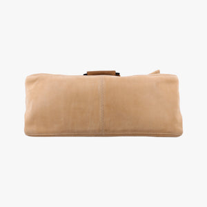 Pre-owned Fendi Big Mamma Forever Flap Beige Leather 8BR638 shoulderbag | stylenewstar