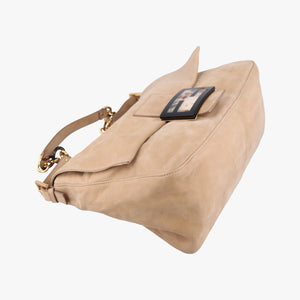 Pre-owned Fendi Big Mamma Forever Flap Beige Leather 8BR638 shoulderbag | stylenewstar