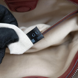 Secondhand Gucci Bamboo Shopper Red×Multicolour Leather 323660 handbag | stylenewstar