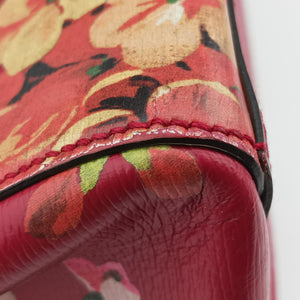 Secondhand Gucci Bamboo Shopper Red×Multicolour Leather 323660 handbag | stylenewstar