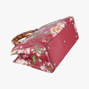 Secondhand Gucci Bamboo Shopper Red×Multicolour Leather 323660 handbag | stylenewstar