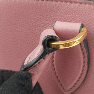 Pre-owned Prada Embossed LOGO Pink SAFFIANO Leather 1BA164 shoulderbag | stylenewstar