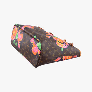 Secondhand Louis Vuitton Neverfull MM brown×multi Monogram rose M48613 clutchbag | stylenewstar