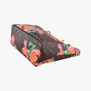 Secondhand Louis Vuitton Neverfull MM brown×multi Monogram rose M48613 clutchbag | stylenewstar