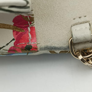 Pre-owned Christian Dior Lady Dior Chain Wallet Ivory/Multicolor Leather shoulderbag | stylenewstar