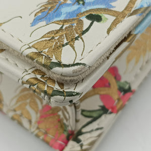 Pre-owned Christian Dior Lady Dior Chain Wallet Ivory/Multicolor Leather shoulderbag | stylenewstar