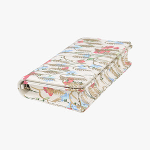 Pre-owned Christian Dior Lady Dior Chain Wallet Ivory/Multicolor Leather shoulderbag | stylenewstar