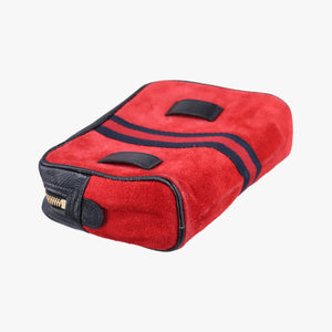 Pre-owned Gucci Ophidia Red×Black Suede× Leather 517076 bum bag/waist bag | stylenewstar