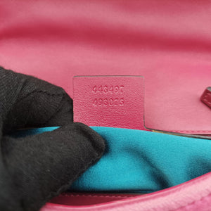Secondhand Gucci GG Marmont Pink Velour×Sequins 443497 shoulderbag | stylenewstar