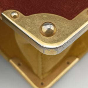 Secondhand Prada Animalier Cahier Lions Head Yellow×Brown Velvet 1BD089 shoulderbag | stylenewstar