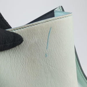 Pre-owned Celine Trapèze Beige x Black x Green Leather x suede shoulderbag | stylenewstar