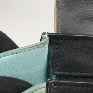 Pre-owned Celine Trapèze Beige x Black x Green Leather x suede shoulderbag | stylenewstar