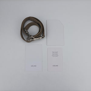 Pre-owned Celine Trapèze Beige x Black x Green Leather x suede shoulderbag | stylenewstar