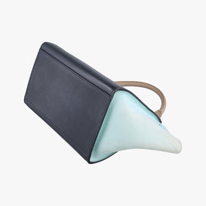 Pre-owned Celine Trapèze Beige x Black x Green Leather x suede shoulderbag | stylenewstar