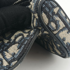 Secondhand Christian Dior saddle Navy x Gray Jacquard bum bag/waist bag | stylenewstar