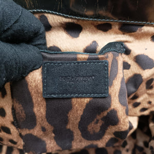 Pre-owned Dolce & Gabbana Tote Black × Gold Suede × Leather shoulderbag | stylenewstar