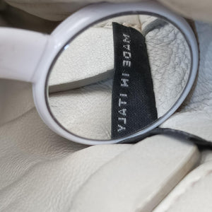 Vintage Prada Gaufre Logo Flap Grey Leather shoulderbag | stylenewstar