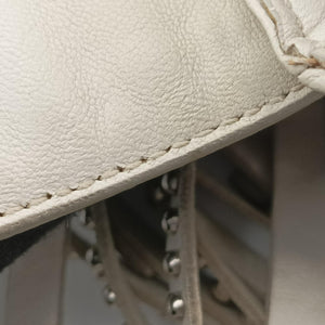 Vintage Prada Gaufre Logo Flap Grey Leather shoulderbag | stylenewstar