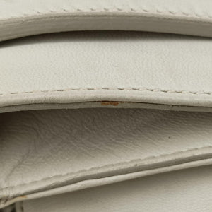 Vintage Prada Gaufre Logo Flap Grey Leather shoulderbag | stylenewstar